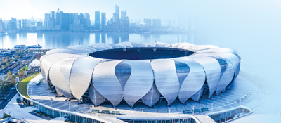 圖為浙江杭州奧體中心體育場(chǎng)外景。 　　曹 元攝（影像中國）