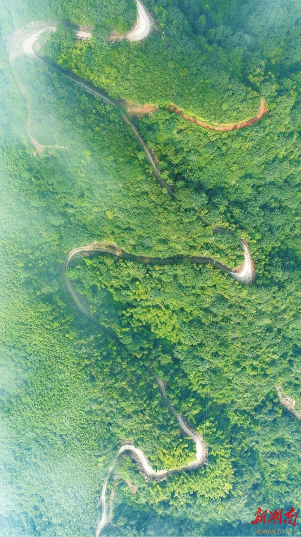 過(guò)去梯危徑險(xiǎn)的智峰山，如今修通了盤山公路