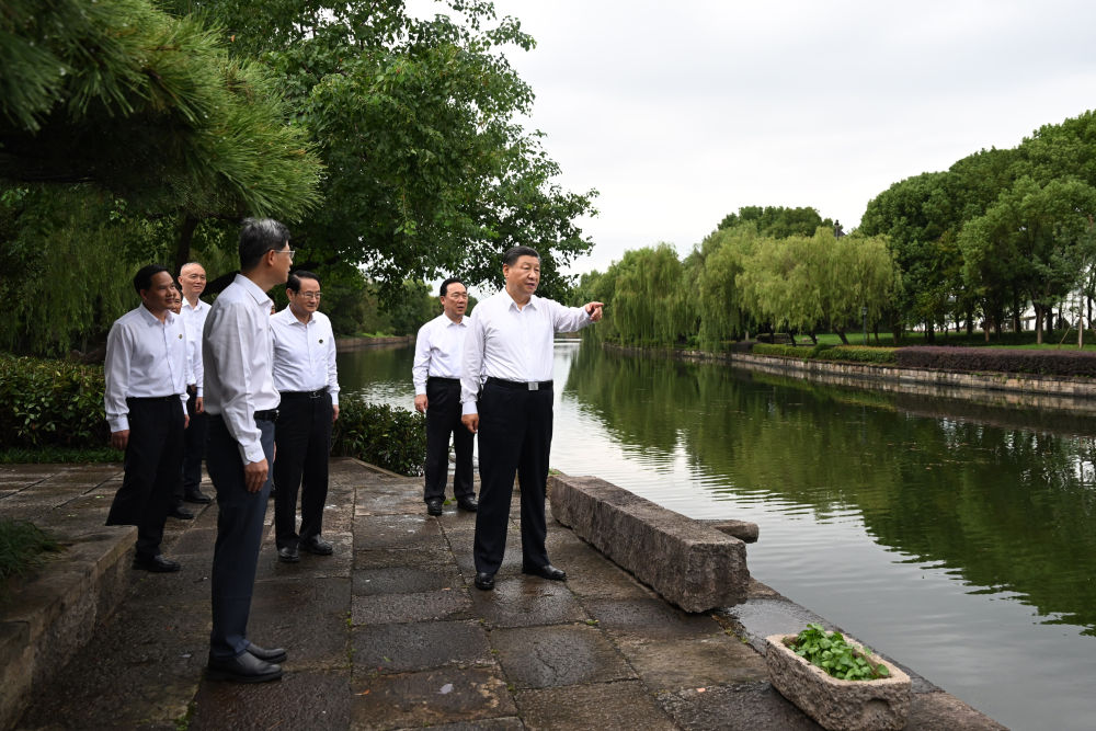 2023年9月20日下午，習(xí)近平在浙江省紹興市浙東運河文化園考察。新華社記者 謝環(huán)馳 攝