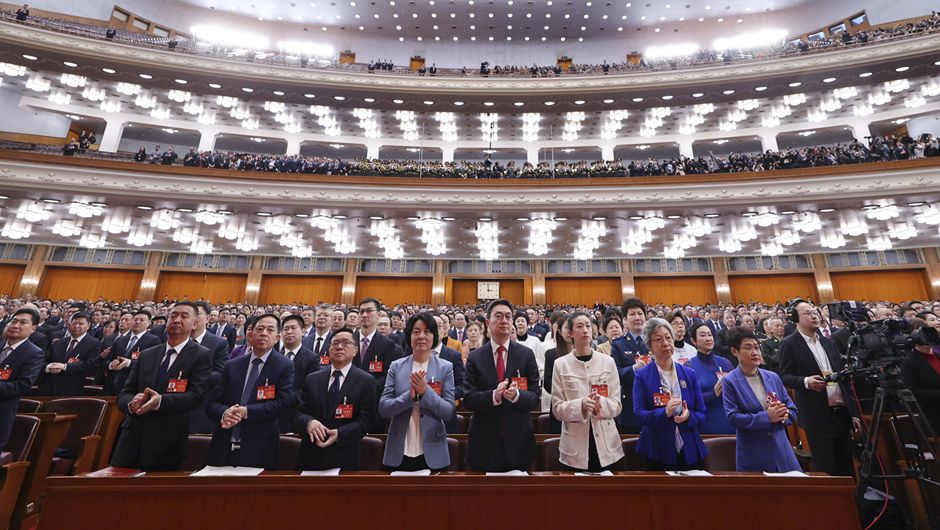 3月4日，中國(guó)人民政治協(xié)商會(huì)議第十四屆全國(guó)委員會(huì)第二次會(huì)議在北京人民大會(huì)堂開(kāi)幕。新華社記者 邢廣利 攝