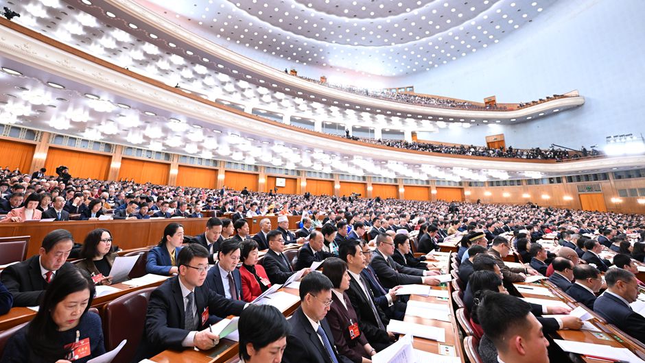 3月4日，中國(guó)人民政治協(xié)商會(huì)議第十四屆全國(guó)委員會(huì)第二次會(huì)議在北京人民大會(huì)堂開(kāi)幕。新華社記者 謝環(huán)馳 攝