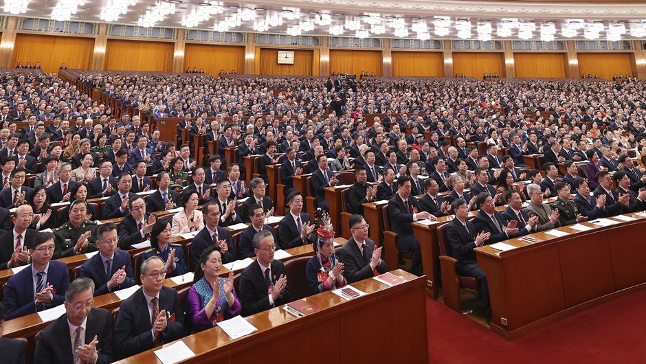 3月4日，中國(guó)人民政治協(xié)商會(huì)議第十四屆全國(guó)委員會(huì)第二次會(huì)議在北京人民大會(huì)堂開(kāi)幕。新華社記者 龐興雷 攝