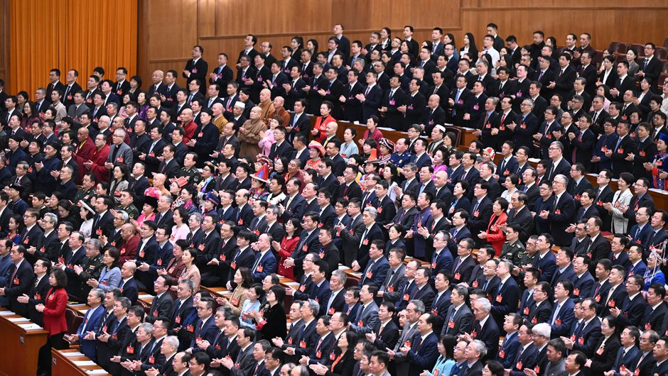 3月4日，中國(guó)人民政治協(xié)商會(huì)議第十四屆全國(guó)委員會(huì)第二次會(huì)議在北京人民大會(huì)堂開(kāi)幕。新華社記者 燕雁 攝