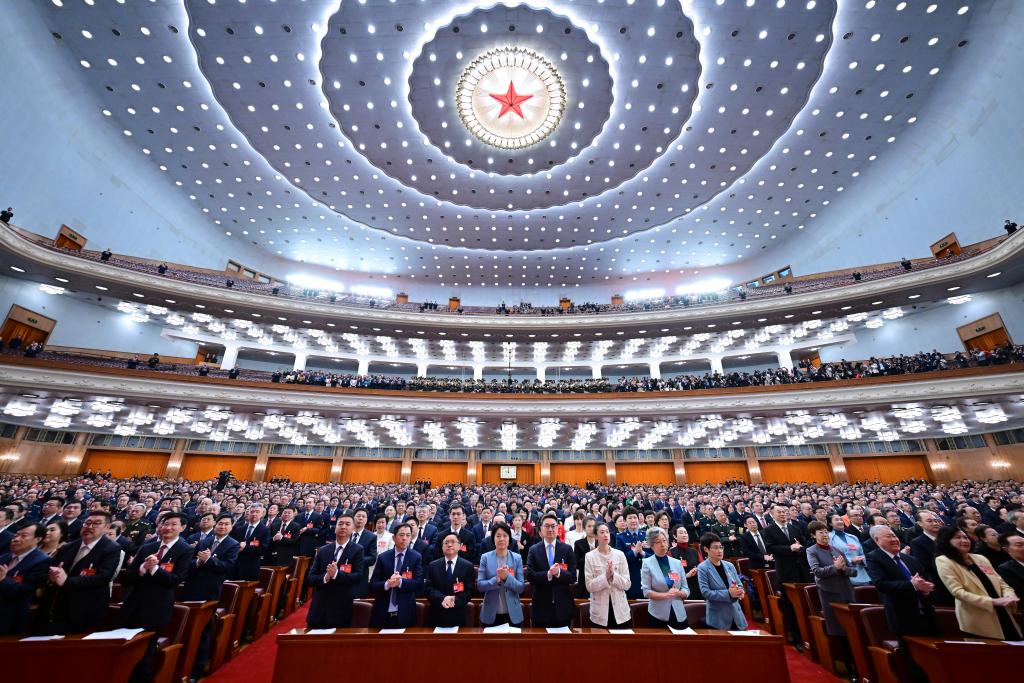 3月10日，中國(guó)人民政治協(xié)商會(huì)議第十四屆全國(guó)委員會(huì)第二次會(huì)議在北京人民大會(huì)堂舉行閉幕會(huì)。新華社記者 翟健嵐 攝