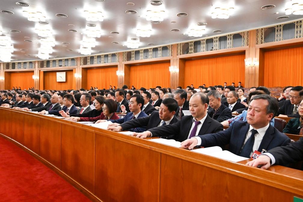 3月10日，中國(guó)人民政治協(xié)商會(huì)議第十四屆全國(guó)委員會(huì)第二次會(huì)議在北京人民大會(huì)堂舉行閉幕會(huì)。新華社記者 謝環(huán)馳 攝