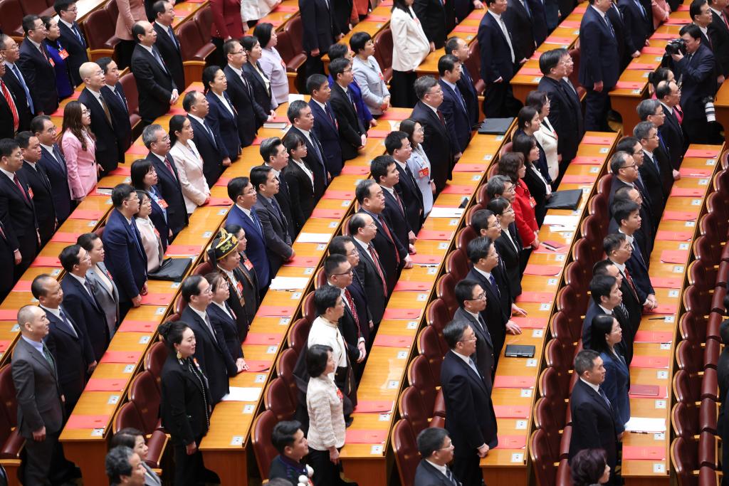 3月11日，第十四屆全國(guó)人民代表大會(huì)第二次會(huì)議在北京人民大會(huì)堂舉行閉幕會(huì)。新華社記者 丁林 攝