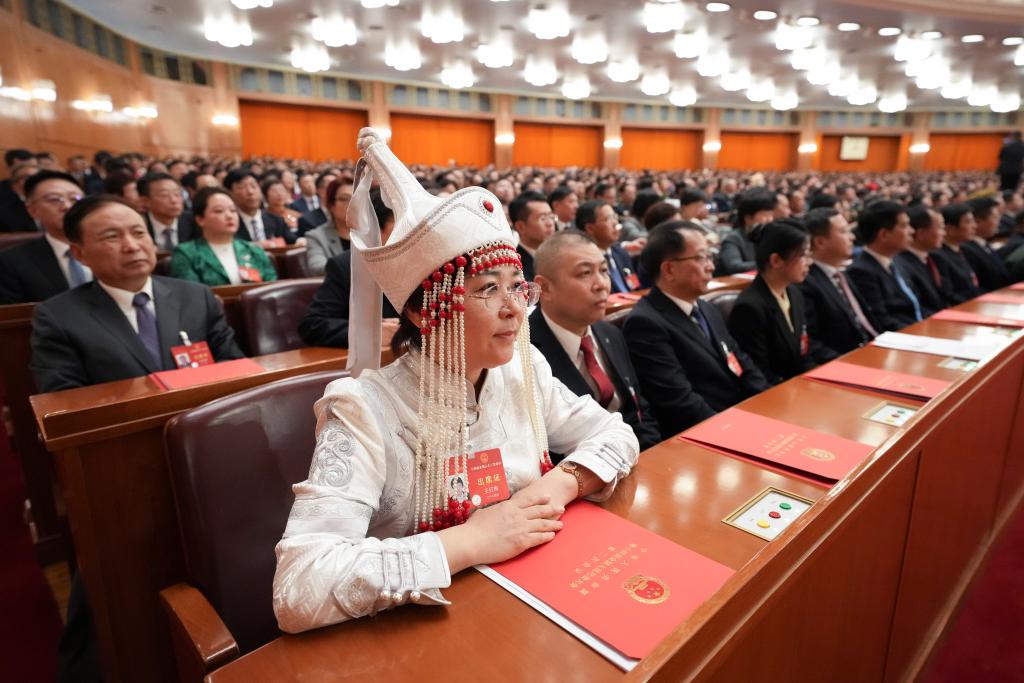 3月11日，第十四屆全國(guó)人民代表大會(huì)第二次會(huì)議在北京人民大會(huì)堂舉行閉幕會(huì)。新華社記者 王毓國(guó) 攝