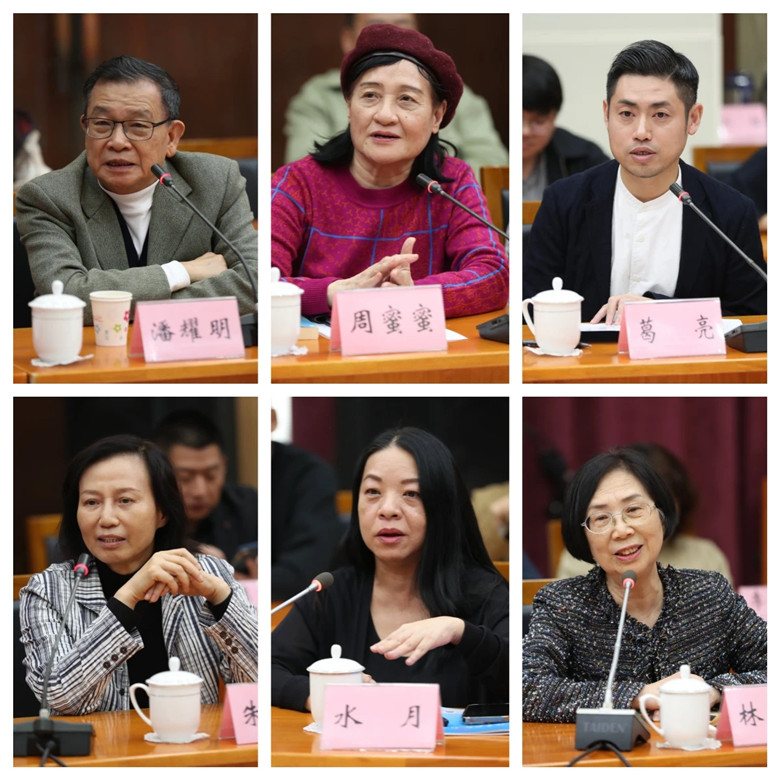 潘耀明、周密密、葛亮、朱志華、林慧嫻、湯梅笑發(fā)言
