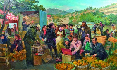 互聯(lián)網的春天——農村電商（油畫） 郭健濂、褚朱炯