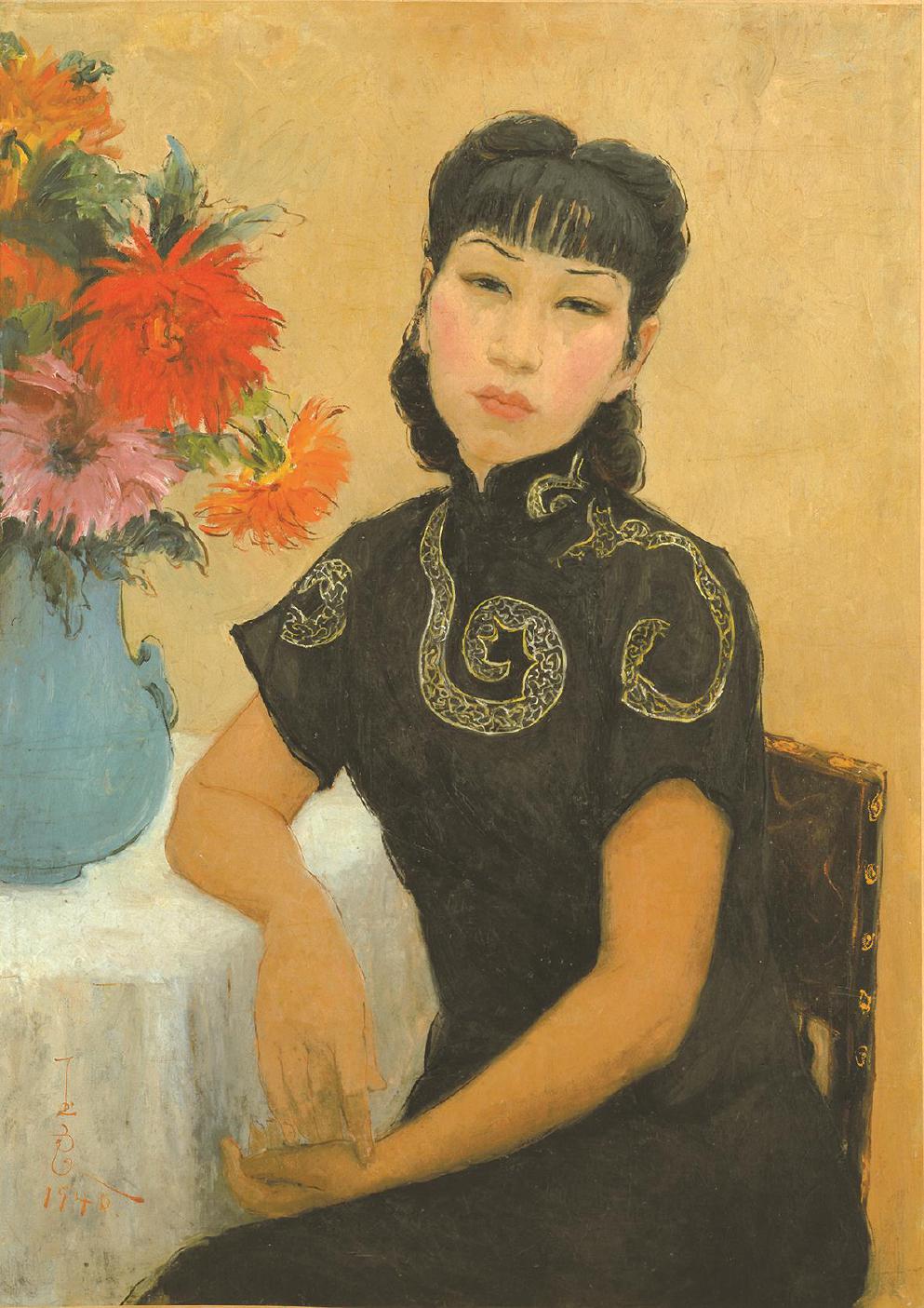 潘玉良《自畫像》，1939年，油畫