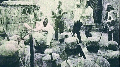 1943年，《團(tuán)結(jié)就是力量》在北莊村首演。資料照片