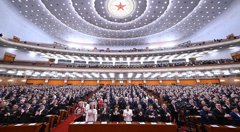 3月4日，全國政協(xié)十四屆四次會議在北京人民大會堂舉行開幕會。新華社記者 申宏 攝