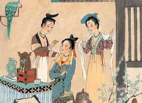 人日節(jié)，古俗，人們會(huì)制作各種花勝（類(lèi)人勝，樣式為花朵）相互饋贈(zèng)。