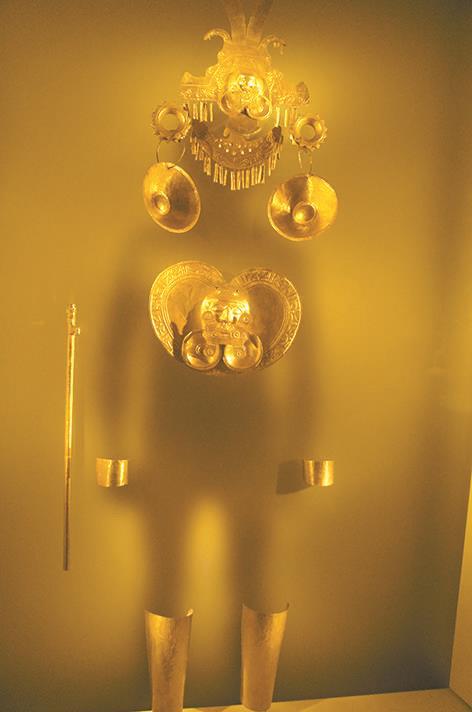 上圖：黃金博物館的展品。均 范慕尤 攝